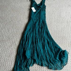 Teal green silk NWT dress size 8